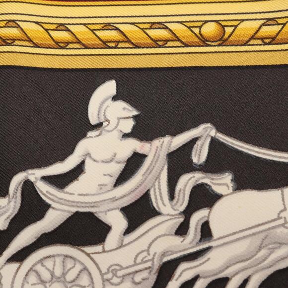 HERMES Gray Silk Scarf - Picture 6 of 8